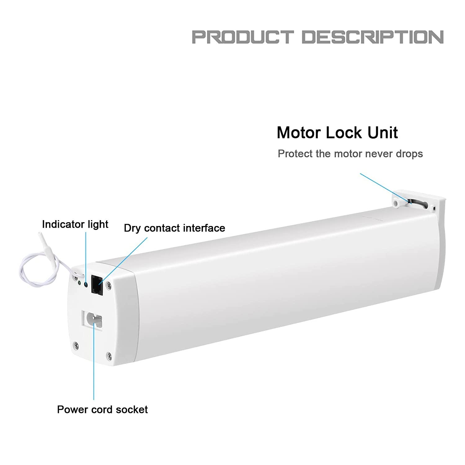 Curtain automation motor with dry contact interface