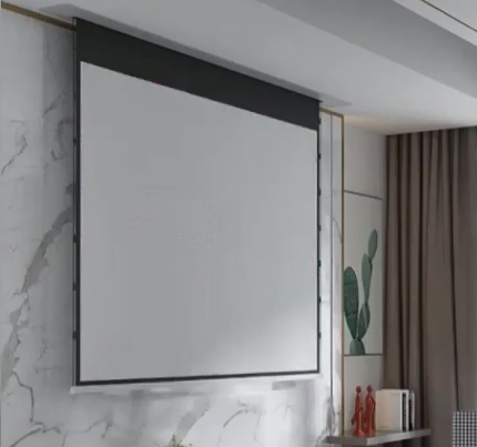 Motorized projection screen for A/V automation