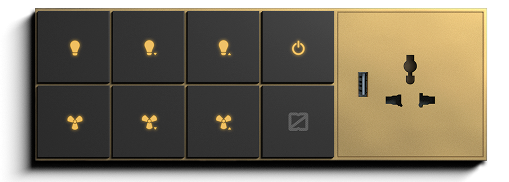 Eight button smart switch