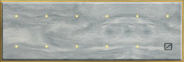 Marble finish touch panel