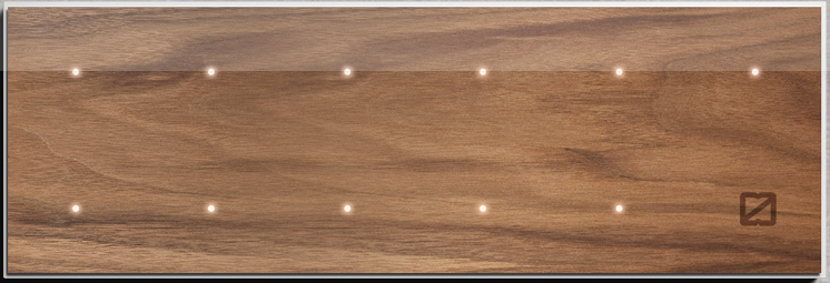 Wood finish touch panel