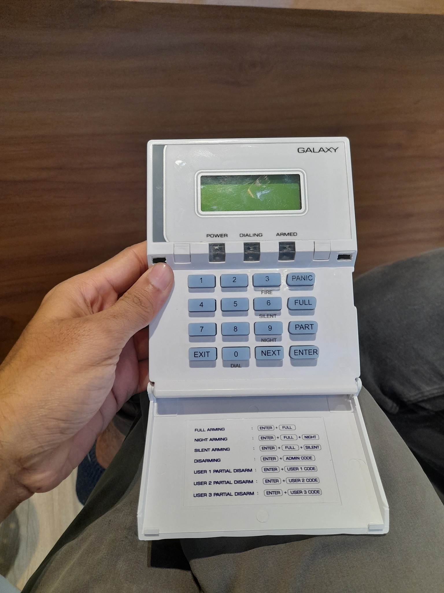 Intruder alarm keypad