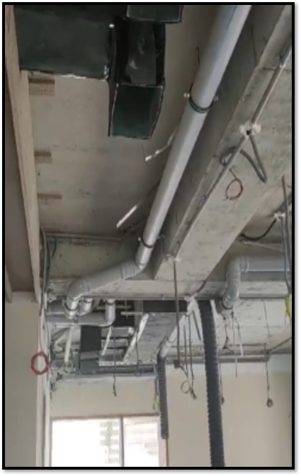 Fresh air piping installation