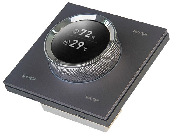 Smart dimmer knob with display