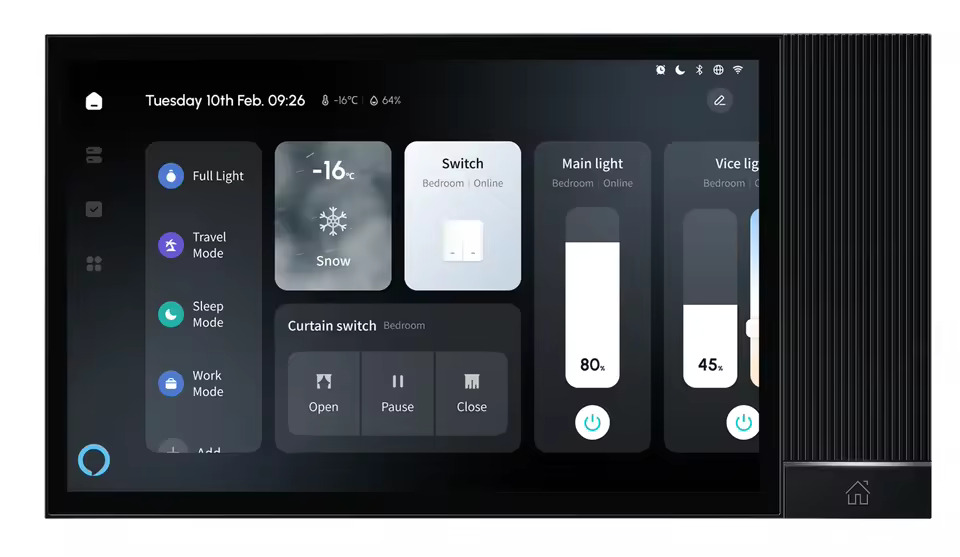 Large smart home touchscreen